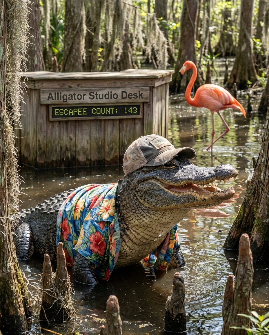 Duane, Florida swamp alligator, as interviewed by Webster