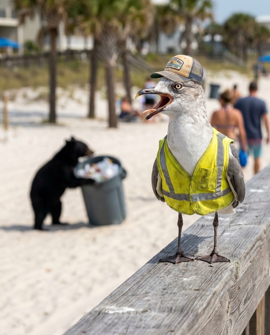 Sandy Sue, seagull, as interviewed by Webster