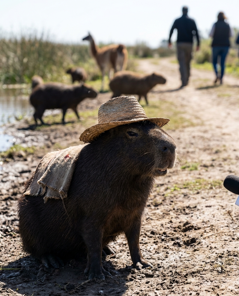 Pancho, local capybara, as interviewed by Webster