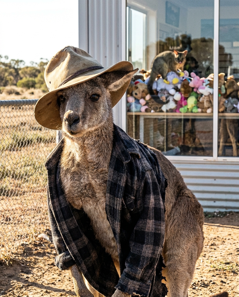 Bazza, resident kangaroo, as interviewed by Webster