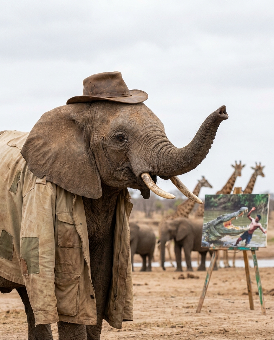 Nkosi, savanna elephant, as interviewed by Webster