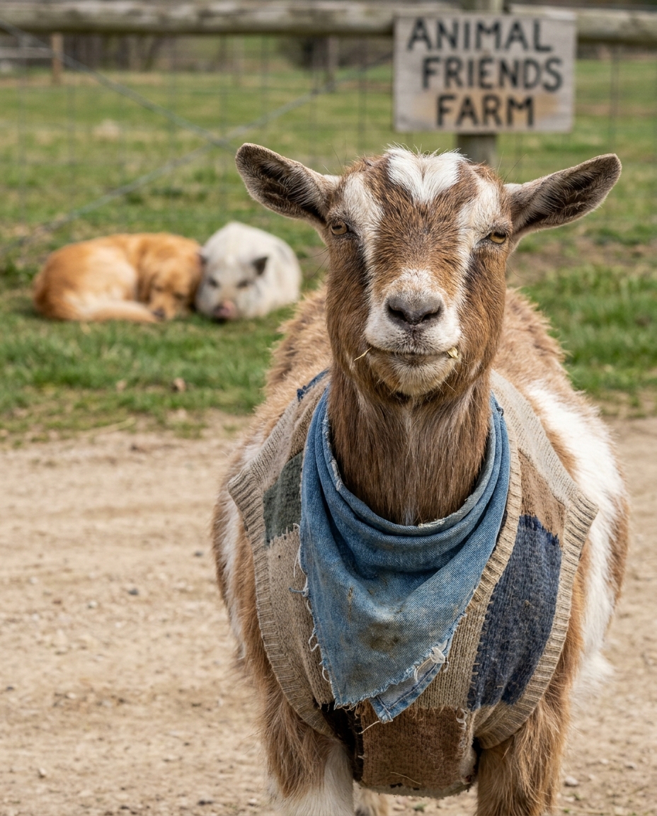 Big Darlene, local goat, as interviewed by Webster