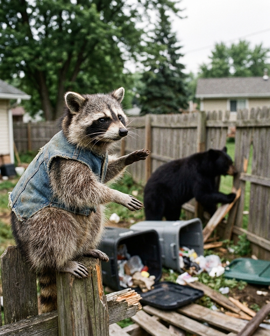 Scraps, neighborhood raccoon, as interviewed by Webster
