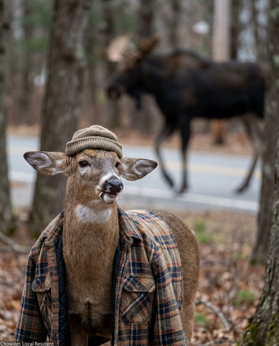 Chowder, local deer, as interviewed by Webster