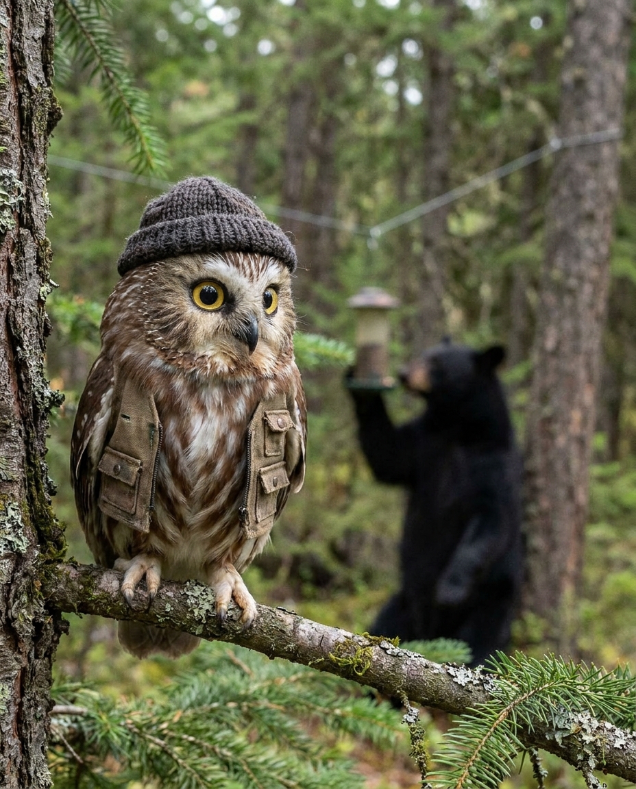Percy the Nightwatch, local owl, as interviewed by Webster