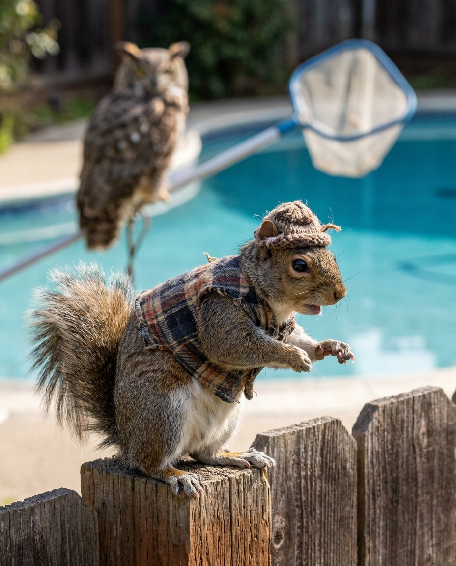 Nutsy, neighborhood squirrel, as interviewed by Webster