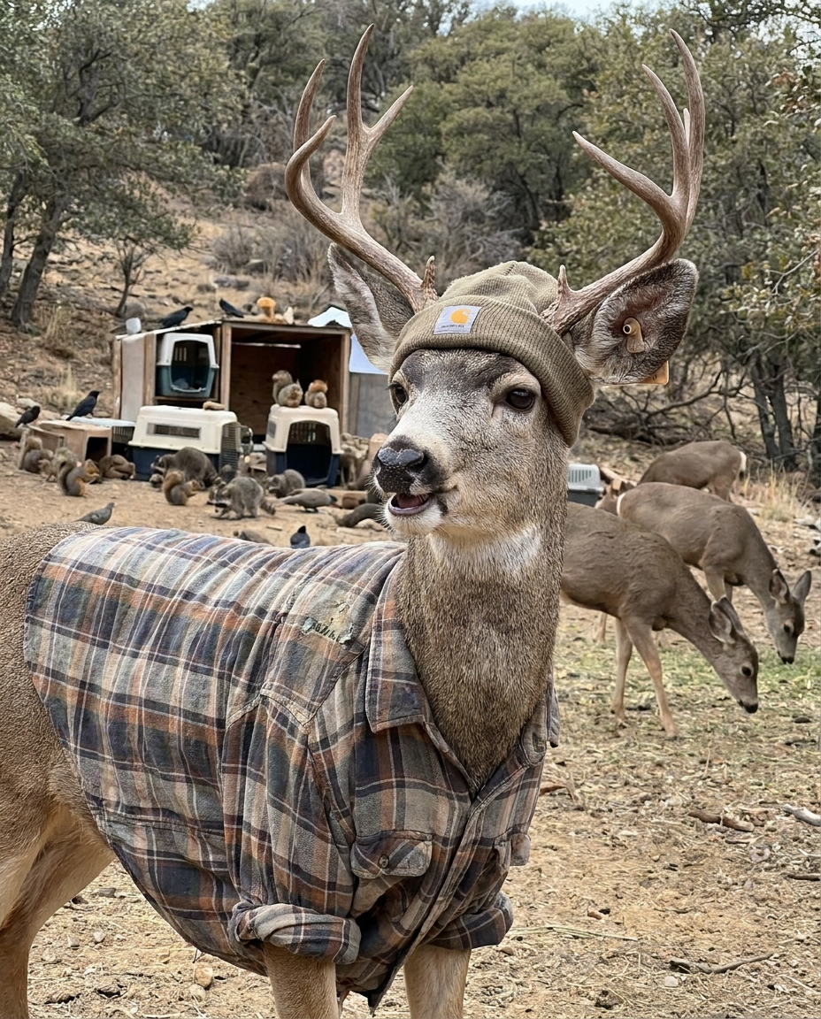 Marlon, local mule deer, as interviewed by Webster