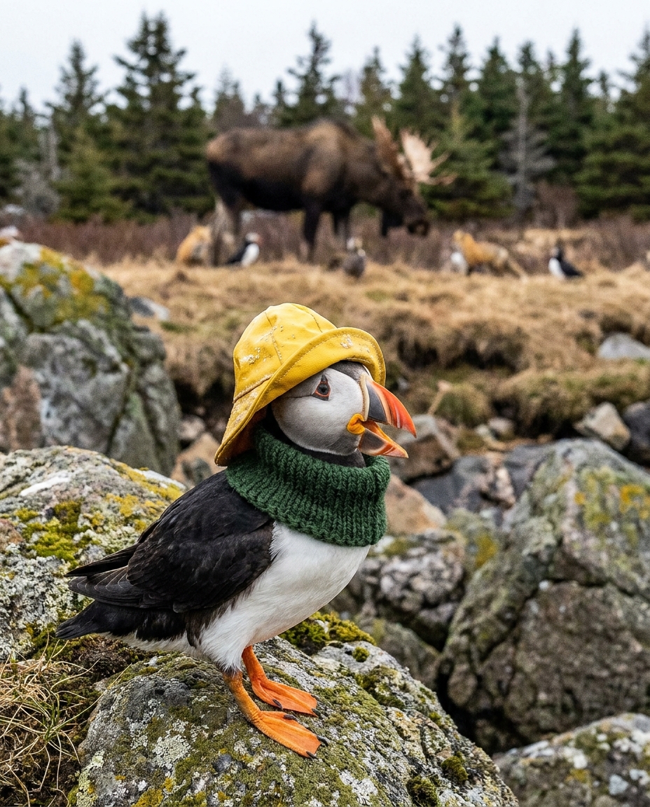 Fergus, area puffin, as interviewed by Webster