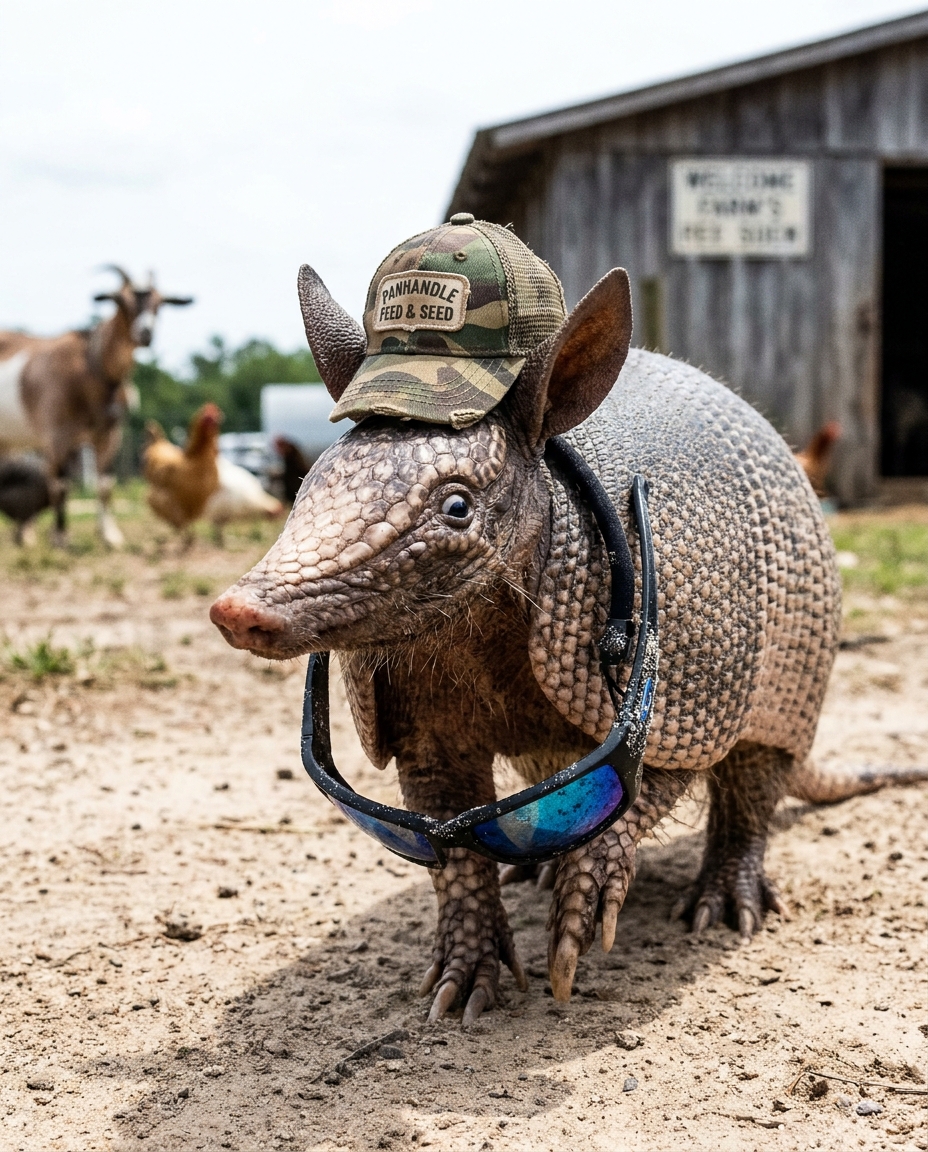Tater, panhandle armadillo, as interviewed by Webster