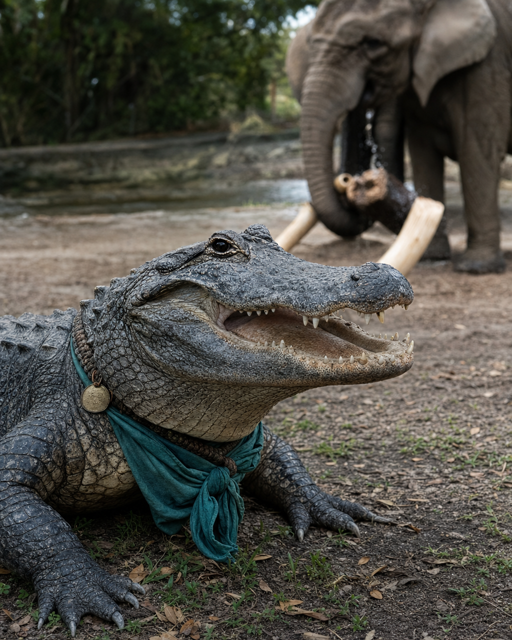 Chompers, Florida alligator, as interviewed by Webster