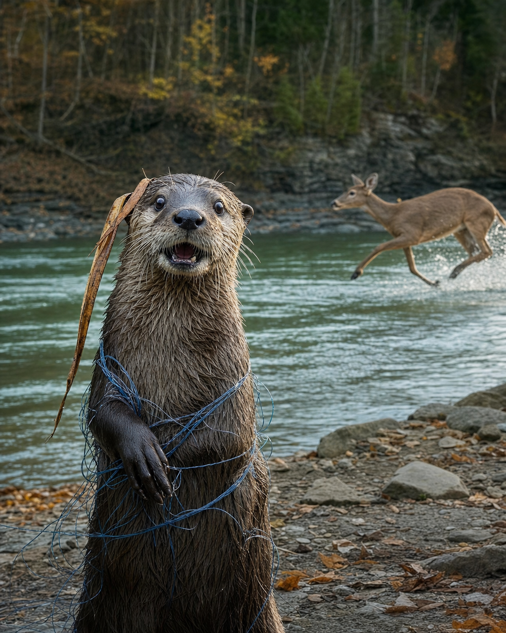 Patches, a St. Lawrence River otter, as interviewed by Webster