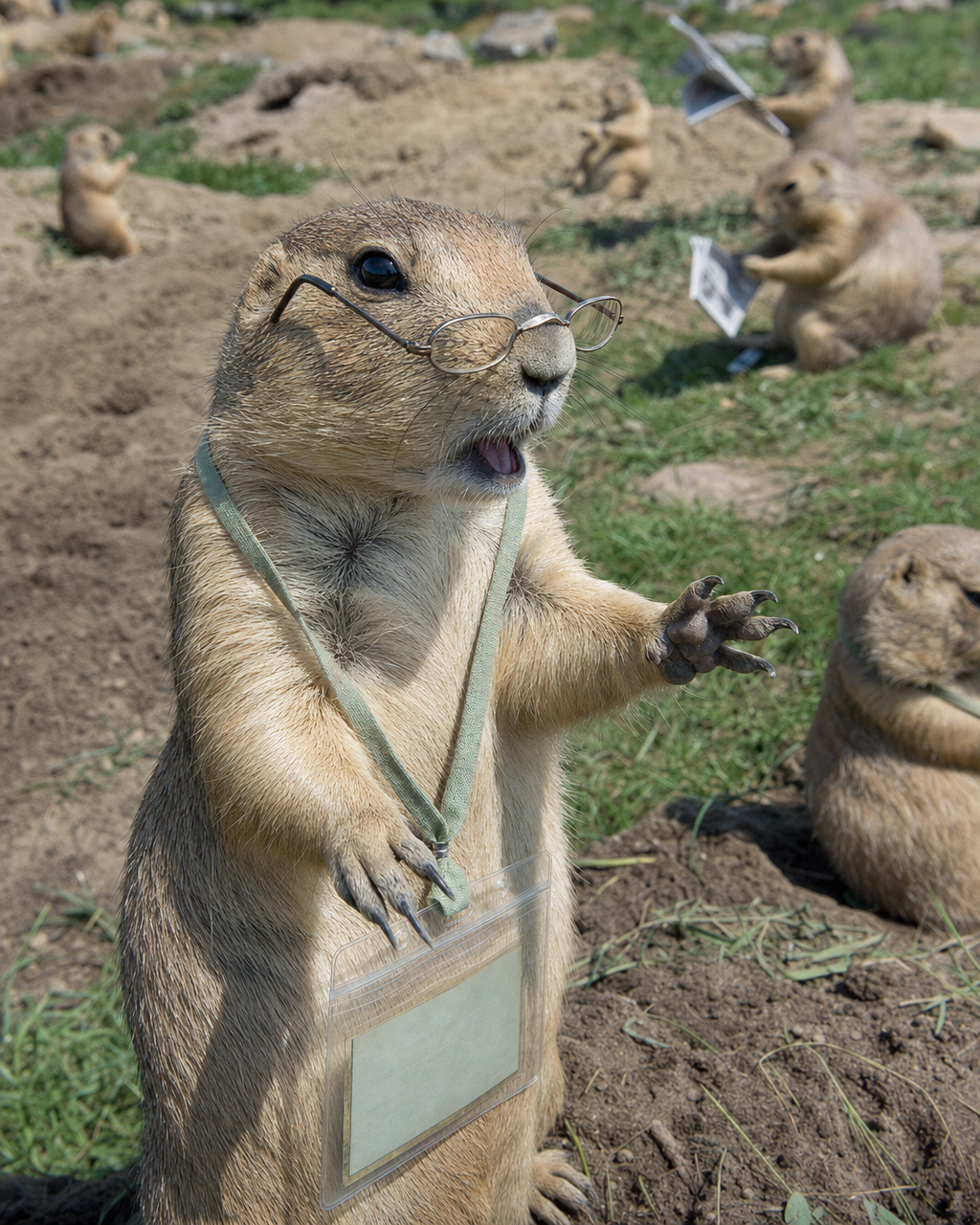 Professor Burrow, prairie dog, as interviewed by Webster