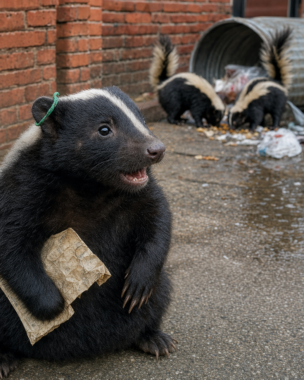 Dahlia, downtown skunk, as interviewed by Webster
