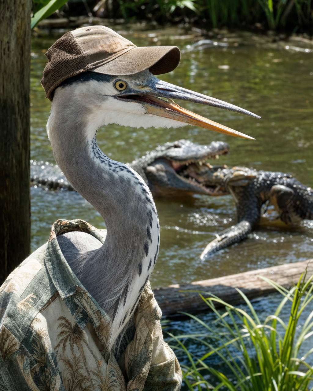 Skinny Pete, Gatorland heron, as interviewed by Webster